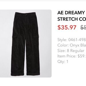 A&E dreamy drape corduroy carpenter flare pants